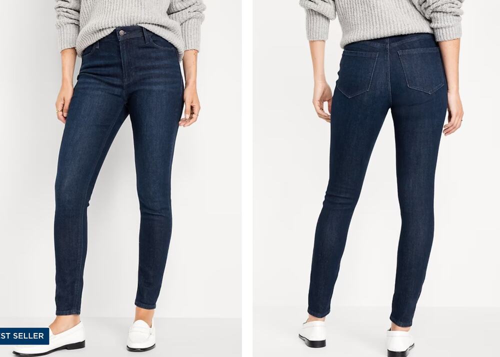 Old Navy High Rise wow Super Skinny Jeans Dark Wash 16 Women's